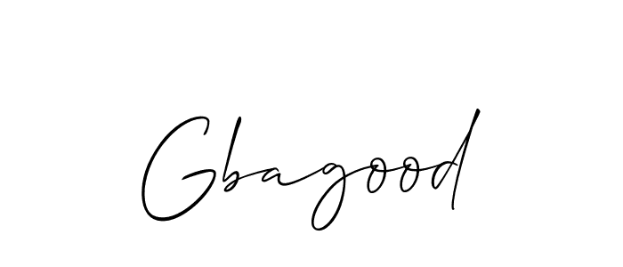 Make a short Gbagood signature style. Manage your documents anywhere anytime using Allison_Script. Create and add eSignatures, submit forms, share and send files easily. Gbagood signature style 2 images and pictures png