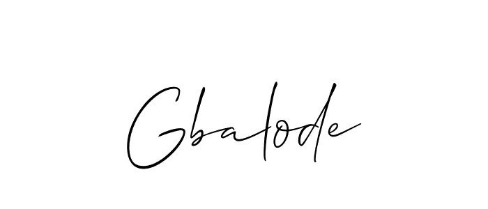 Also we have Gbalode name is the best signature style. Create professional handwritten signature collection using Allison_Script autograph style. Gbalode signature style 2 images and pictures png