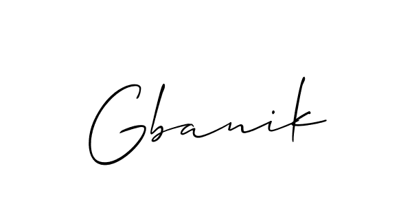 How to Draw Gbanik signature style? Allison_Script is a latest design signature styles for name Gbanik. Gbanik signature style 2 images and pictures png