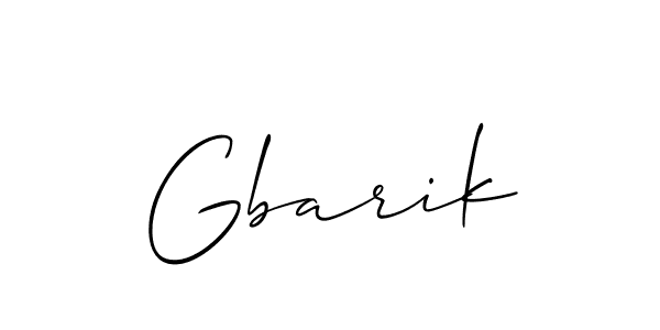 Make a beautiful signature design for name Gbarik. With this signature (Allison_Script) style, you can create a handwritten signature for free. Gbarik signature style 2 images and pictures png