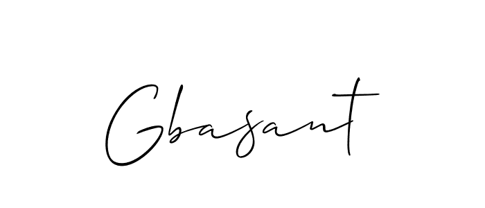 Make a beautiful signature design for name Gbasant. With this signature (Allison_Script) style, you can create a handwritten signature for free. Gbasant signature style 2 images and pictures png