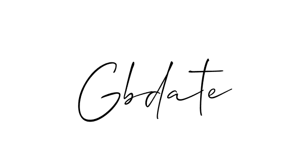 How to make Gbdate signature? Allison_Script is a professional autograph style. Create handwritten signature for Gbdate name. Gbdate signature style 2 images and pictures png