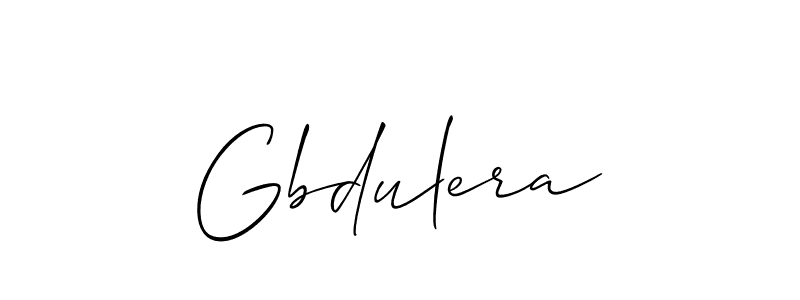 How to make Gbdulera signature? Allison_Script is a professional autograph style. Create handwritten signature for Gbdulera name. Gbdulera signature style 2 images and pictures png