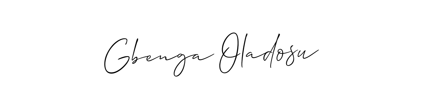 if you are searching for the best signature style for your name Gbenga Oladosu. so please give up your signature search. here we have designed multiple signature styles  using Allison_Script. Gbenga Oladosu signature style 2 images and pictures png