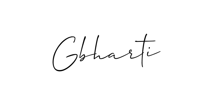 Make a beautiful signature design for name Gbharti. With this signature (Allison_Script) style, you can create a handwritten signature for free. Gbharti signature style 2 images and pictures png