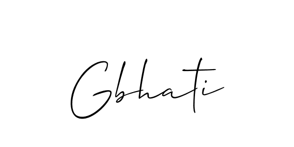How to make Gbhati name signature. Use Allison_Script style for creating short signs online. This is the latest handwritten sign. Gbhati signature style 2 images and pictures png