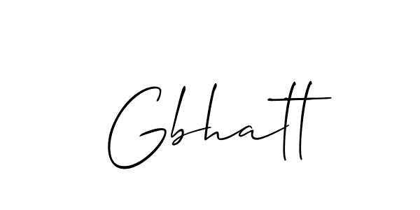 Create a beautiful signature design for name Gbhatt. With this signature (Allison_Script) fonts, you can make a handwritten signature for free. Gbhatt signature style 2 images and pictures png