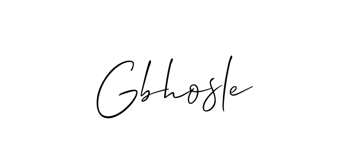 How to make Gbhosle name signature. Use Allison_Script style for creating short signs online. This is the latest handwritten sign. Gbhosle signature style 2 images and pictures png