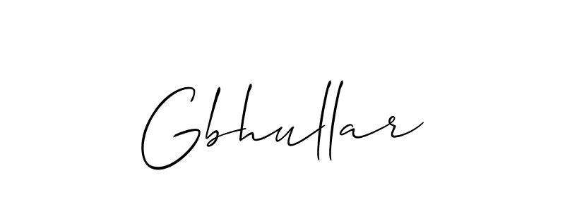 It looks lik you need a new signature style for name Gbhullar. Design unique handwritten (Allison_Script) signature with our free signature maker in just a few clicks. Gbhullar signature style 2 images and pictures png