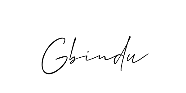 Allison_Script is a professional signature style that is perfect for those who want to add a touch of class to their signature. It is also a great choice for those who want to make their signature more unique. Get Gbindu name to fancy signature for free. Gbindu signature style 2 images and pictures png