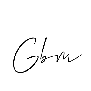 Create a beautiful signature design for name Gbm. With this signature (Allison_Script) fonts, you can make a handwritten signature for free. Gbm signature style 2 images and pictures png