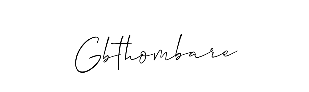 How to make Gbthombare name signature. Use Allison_Script style for creating short signs online. This is the latest handwritten sign. Gbthombare signature style 2 images and pictures png