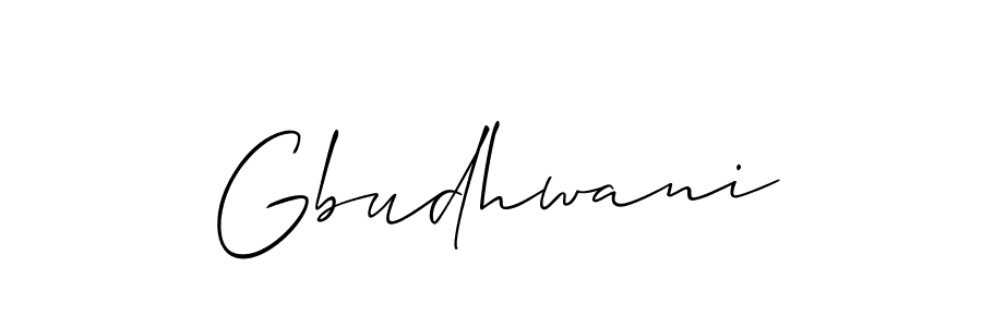 Gbudhwani stylish signature style. Best Handwritten Sign (Allison_Script) for my name. Handwritten Signature Collection Ideas for my name Gbudhwani. Gbudhwani signature style 2 images and pictures png