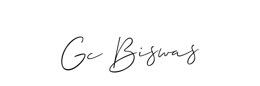 Gc Biswas stylish signature style. Best Handwritten Sign (Allison_Script) for my name. Handwritten Signature Collection Ideas for my name Gc Biswas. Gc Biswas signature style 2 images and pictures png