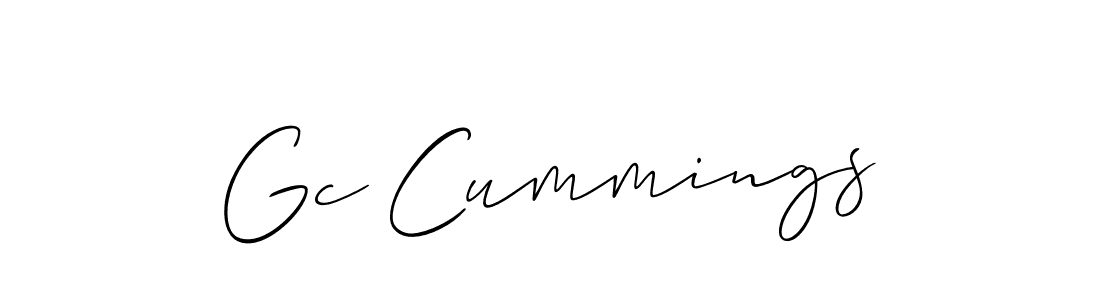 How to Draw Gc Cummings signature style? Allison_Script is a latest design signature styles for name Gc Cummings. Gc Cummings signature style 2 images and pictures png