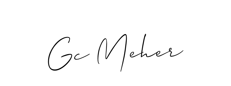 Make a beautiful signature design for name Gc Meher. Use this online signature maker to create a handwritten signature for free. Gc Meher signature style 2 images and pictures png