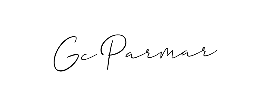 Use a signature maker to create a handwritten signature online. With this signature software, you can design (Allison_Script) your own signature for name Gc Parmar. Gc Parmar signature style 2 images and pictures png