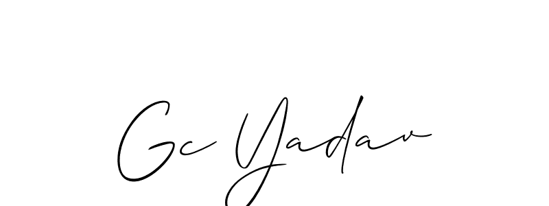 How to make Gc Yadav signature? Allison_Script is a professional autograph style. Create handwritten signature for Gc Yadav name. Gc Yadav signature style 2 images and pictures png