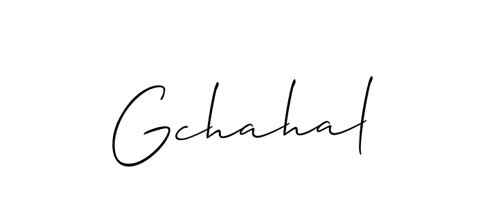 How to make Gchahal signature? Allison_Script is a professional autograph style. Create handwritten signature for Gchahal name. Gchahal signature style 2 images and pictures png