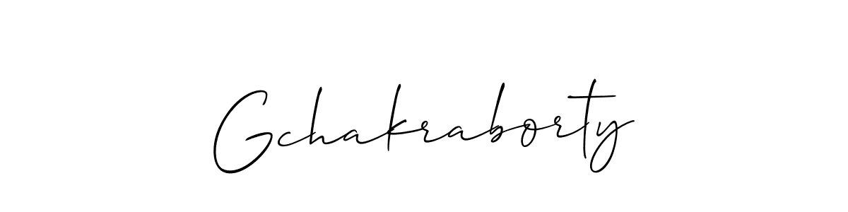 Design your own signature with our free online signature maker. With this signature software, you can create a handwritten (Allison_Script) signature for name Gchakraborty. Gchakraborty signature style 2 images and pictures png