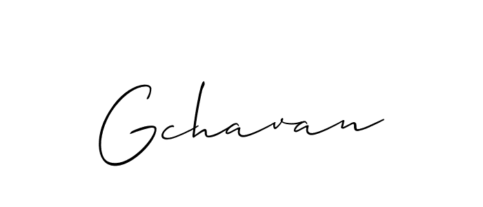 How to make Gchavan name signature. Use Allison_Script style for creating short signs online. This is the latest handwritten sign. Gchavan signature style 2 images and pictures png