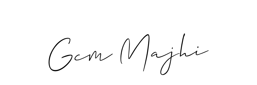 How to Draw Gcm Majhi signature style? Allison_Script is a latest design signature styles for name Gcm Majhi. Gcm Majhi signature style 2 images and pictures png