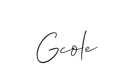 Use a signature maker to create a handwritten signature online. With this signature software, you can design (Allison_Script) your own signature for name Gcole. Gcole signature style 2 images and pictures png