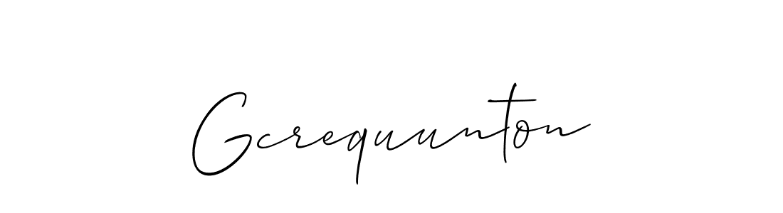 if you are searching for the best signature style for your name Gcrequunton. so please give up your signature search. here we have designed multiple signature styles  using Allison_Script. Gcrequunton signature style 2 images and pictures png