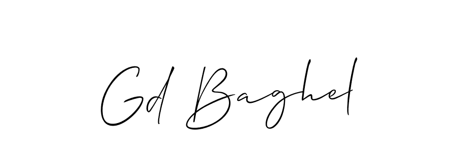 Also we have Gd Baghel name is the best signature style. Create professional handwritten signature collection using Allison_Script autograph style. Gd Baghel signature style 2 images and pictures png
