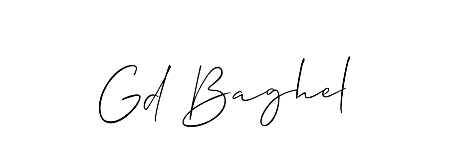 How to make Gd Baghel signature? Allison_Script is a professional autograph style. Create handwritten signature for Gd Baghel name. Gd Baghel signature style 2 images and pictures png