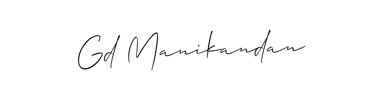 Also You can easily find your signature by using the search form. We will create Gd Manikandan name handwritten signature images for you free of cost using Allison_Script sign style. Gd Manikandan signature style 2 images and pictures png