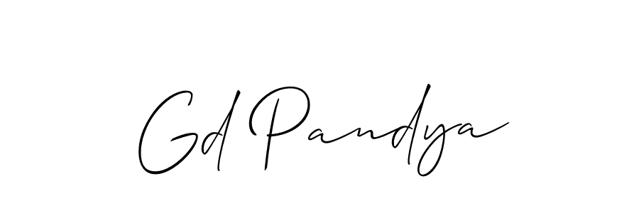Make a short Gd Pandya signature style. Manage your documents anywhere anytime using Allison_Script. Create and add eSignatures, submit forms, share and send files easily. Gd Pandya signature style 2 images and pictures png