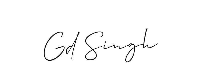 if you are searching for the best signature style for your name Gd Singh. so please give up your signature search. here we have designed multiple signature styles  using Allison_Script. Gd Singh signature style 2 images and pictures png