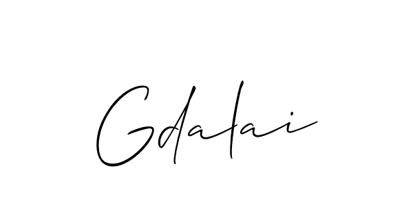 Create a beautiful signature design for name Gdalai. With this signature (Allison_Script) fonts, you can make a handwritten signature for free. Gdalai signature style 2 images and pictures png