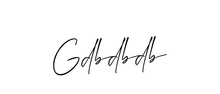 Similarly Allison_Script is the best handwritten signature design. Signature creator online .You can use it as an online autograph creator for name Gdbdbdb. Gdbdbdb signature style 2 images and pictures png
