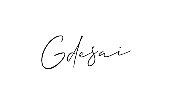 Gdesai stylish signature style. Best Handwritten Sign (Allison_Script) for my name. Handwritten Signature Collection Ideas for my name Gdesai. Gdesai signature style 2 images and pictures png