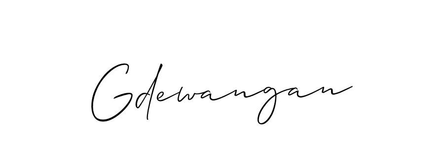 Also we have Gdewangan name is the best signature style. Create professional handwritten signature collection using Allison_Script autograph style. Gdewangan signature style 2 images and pictures png