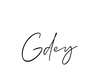 Also we have Gdey name is the best signature style. Create professional handwritten signature collection using Allison_Script autograph style. Gdey signature style 2 images and pictures png