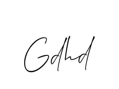 The best way (Allison_Script) to make a short signature is to pick only two or three words in your name. The name Gdhd include a total of six letters. For converting this name. Gdhd signature style 2 images and pictures png