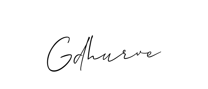Use a signature maker to create a handwritten signature online. With this signature software, you can design (Allison_Script) your own signature for name Gdhurve. Gdhurve signature style 2 images and pictures png