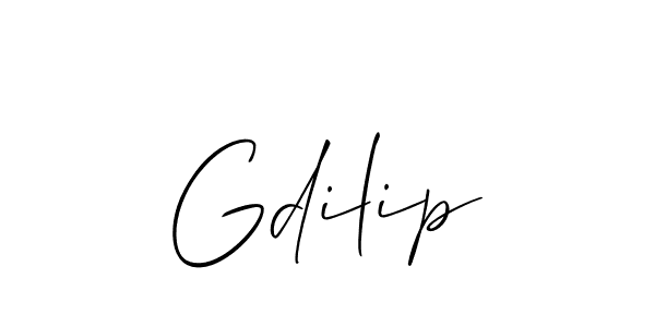 How to make Gdilip name signature. Use Allison_Script style for creating short signs online. This is the latest handwritten sign. Gdilip signature style 2 images and pictures png