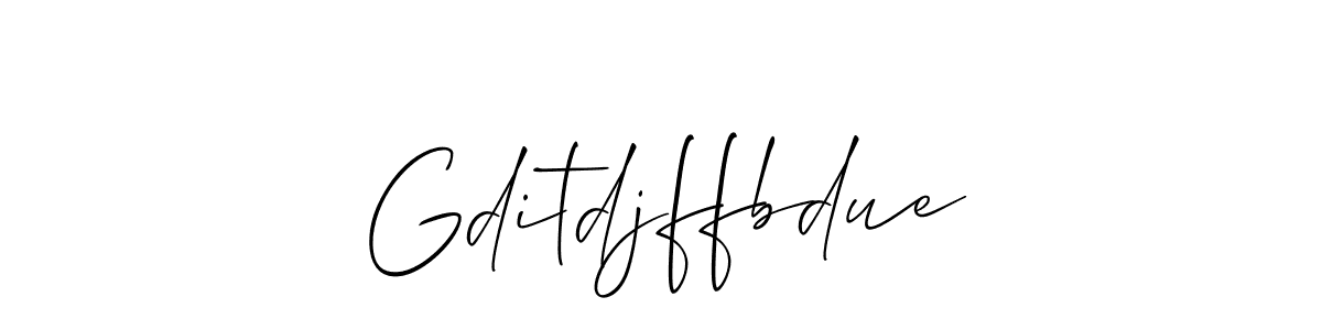 Allison_Script is a professional signature style that is perfect for those who want to add a touch of class to their signature. It is also a great choice for those who want to make their signature more unique. Get Gditdjffbdue name to fancy signature for free. Gditdjffbdue signature style 2 images and pictures png