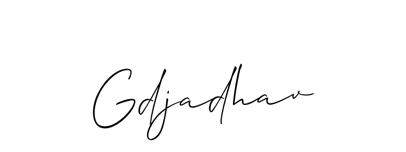 How to make Gdjadhav name signature. Use Allison_Script style for creating short signs online. This is the latest handwritten sign. Gdjadhav signature style 2 images and pictures png