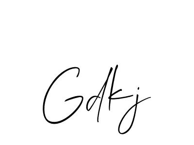 Also You can easily find your signature by using the search form. We will create Gdkj name handwritten signature images for you free of cost using Allison_Script sign style. Gdkj signature style 2 images and pictures png