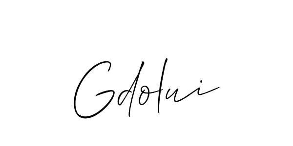 Create a beautiful signature design for name Gdolui. With this signature (Allison_Script) fonts, you can make a handwritten signature for free. Gdolui signature style 2 images and pictures png