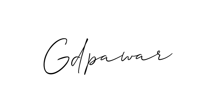 Gdpawar stylish signature style. Best Handwritten Sign (Allison_Script) for my name. Handwritten Signature Collection Ideas for my name Gdpawar. Gdpawar signature style 2 images and pictures png