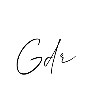 Create a beautiful signature design for name Gdr. With this signature (Allison_Script) fonts, you can make a handwritten signature for free. Gdr signature style 2 images and pictures png