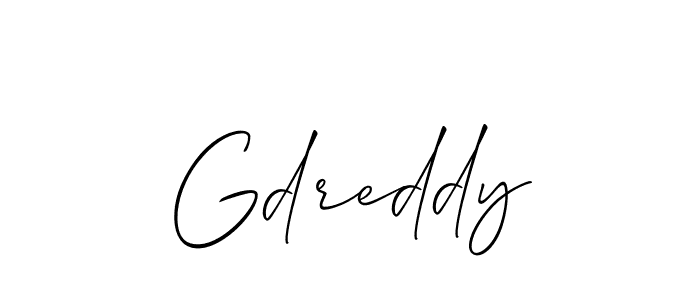 Use a signature maker to create a handwritten signature online. With this signature software, you can design (Allison_Script) your own signature for name Gdreddy. Gdreddy signature style 2 images and pictures png