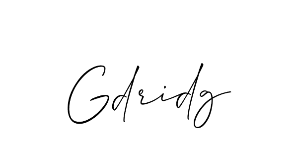 The best way (Allison_Script) to make a short signature is to pick only two or three words in your name. The name Gdridg include a total of six letters. For converting this name. Gdridg signature style 2 images and pictures png