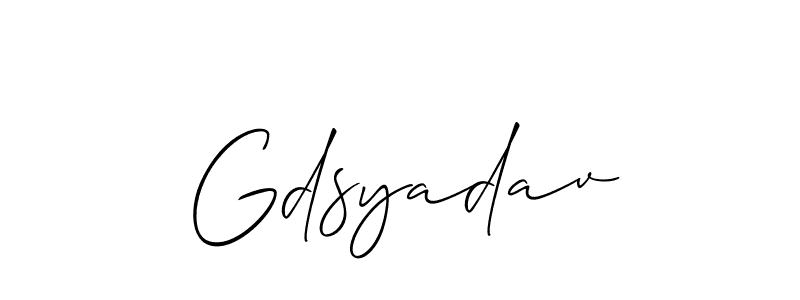 Best and Professional Signature Style for Gdsyadav. Allison_Script Best Signature Style Collection. Gdsyadav signature style 2 images and pictures png